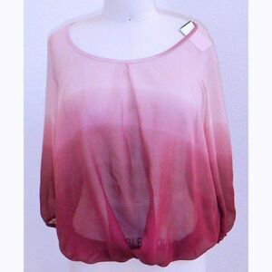 Sheer dusky rose gradient top